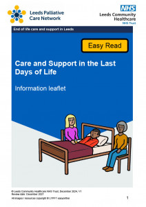 Care and Support in the Last Days of Life