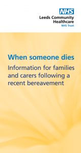 When someone dies leaflet